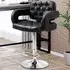 Height Adjustable Swivel Bar Stool - Black, PU Leather