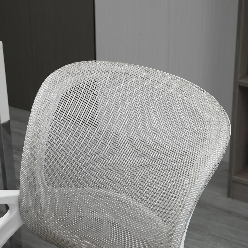 High Back Mesh Office Chair with Armrests - Grey