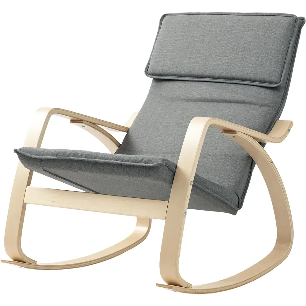 High Back Rocking Chair - Grey