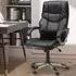 High Back Swivel Office Chair - Black, Faux Leather
