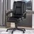 High Back Swivel Office Chair - Black, PU Leather