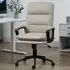 High Back Swivel Office Chair - Grey, PU Leather