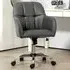 High Back Swivel Office Chair - Grey, PU Leather