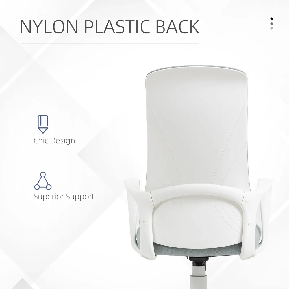 High Back Swivel Office Chair with Tilt - Light Grey