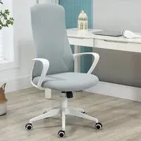 High Back Swivel Office Chair with Tilt - Light Grey