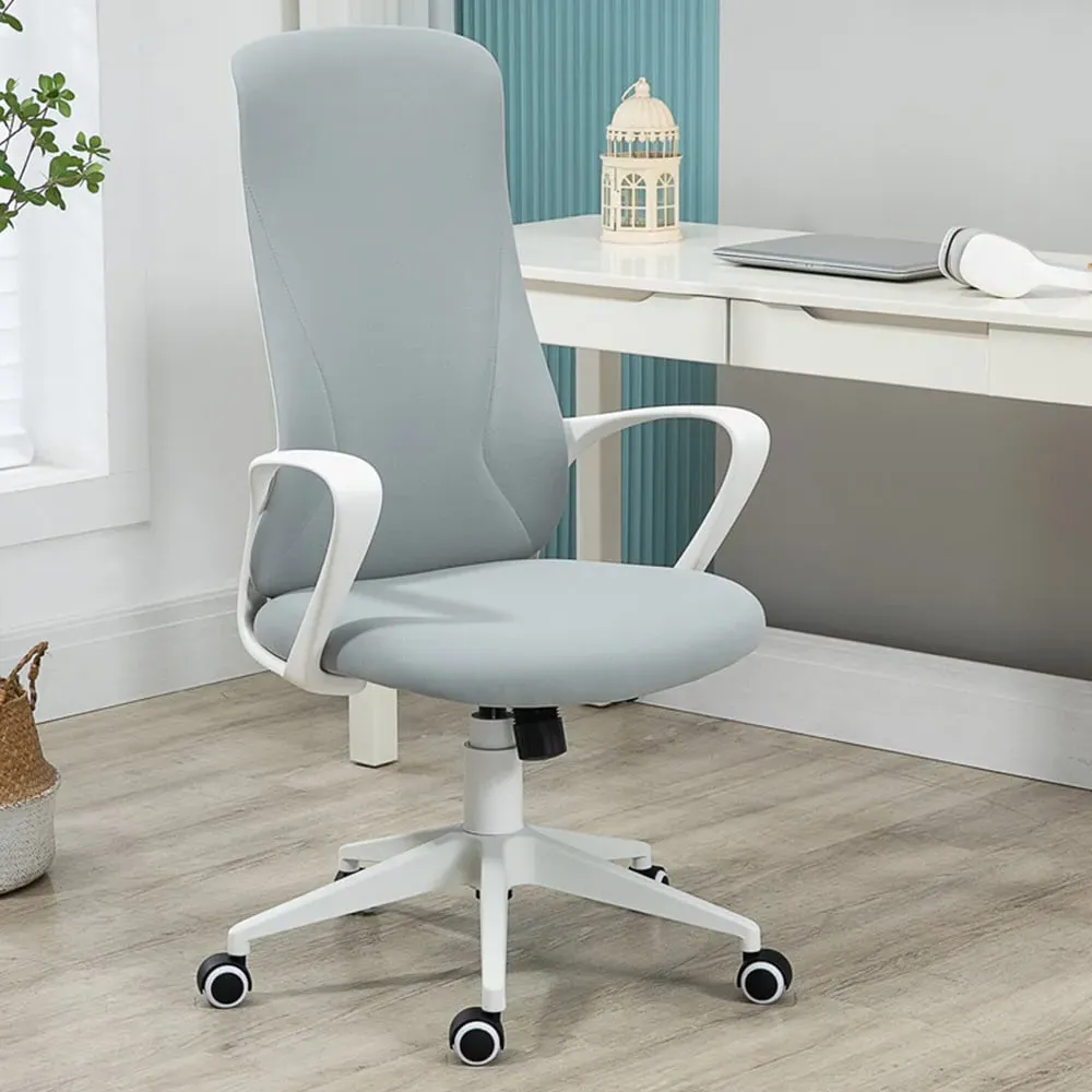 High Back Swivel Office Chair with Tilt - Light Grey image