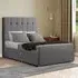 Highland Double Divan Bed with Storage - Grey, Linen