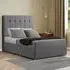 Highland King Size Divan Bed with Storage - Grey, Linen