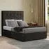 Highland Super King Divan Bed with Storage - Black, Linen