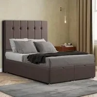 Highland Super King Ottoman Bed with Storage - Grey