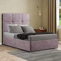 Jacob Double Divan Bed Frame with 2 Drawers - Pink