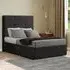 Jacob King Size Divan Bed Frame with Storage - Black, Linen