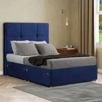 Jacob Single Divan Bed Frame with 2 Drawers - Navy