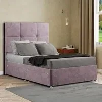 Jacob Single Divan Bed Frame with 2 Drawers - Pink