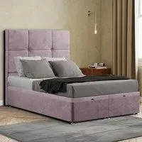 Jacob Single Ottoman Bed with Storage - Blush