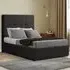 Jacob Small Double Ottoman Bed with Storage - Black