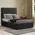 Jacob Super King Divan Bed Frame with Storage - Black, Linen