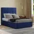 Jacob Super King Divan Bed Frame with Storage - Navy, Plush