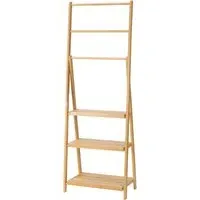 Kleankin Freestanding Towel Rack - Brown, Bamboo