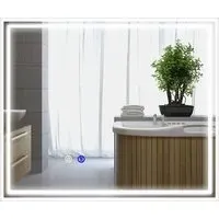 Kleankin LED Bathroom Mirror with Defog - Clear