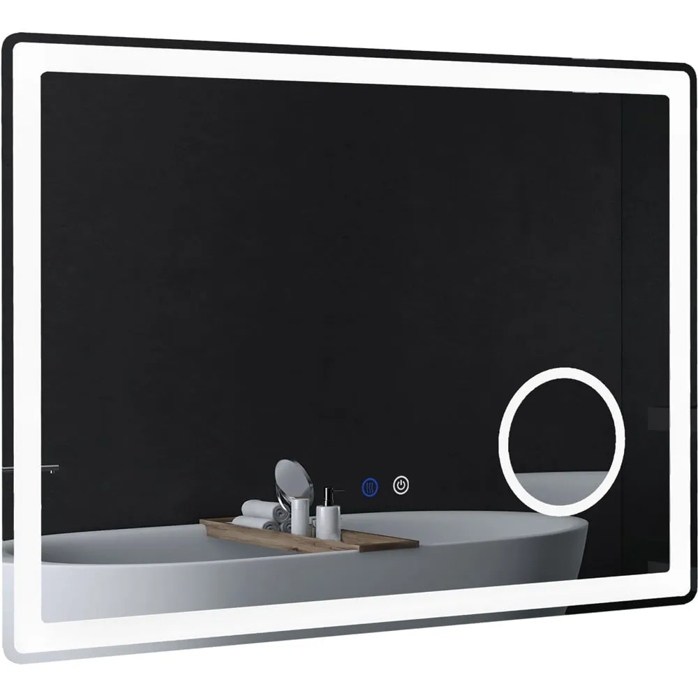 Kleankin LED Bathroom Mirror with Dual Lighting - Clear