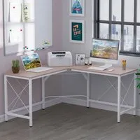 L-Shaped Corner Desk - White