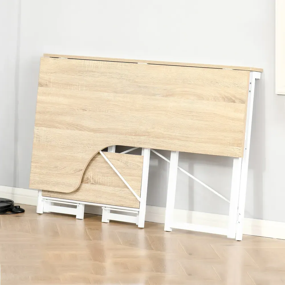 L-Shaped Folding Corner Desk - Brown, Oak
