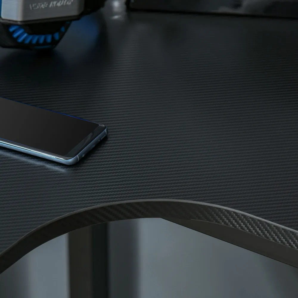 L-Shaped Left Hand Gaming Corner Computer Desk - Black