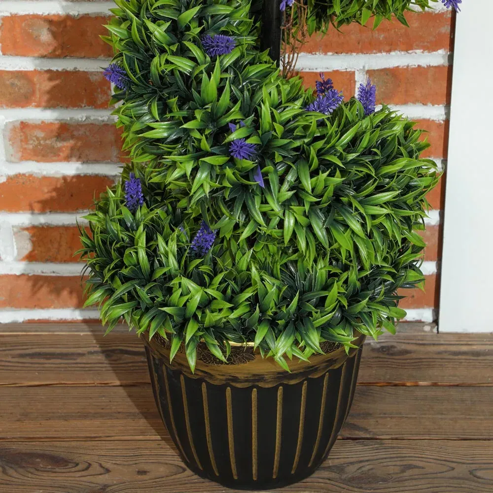 Lavender Artificial Plant in Pot 115cm 2 Pack - Blue