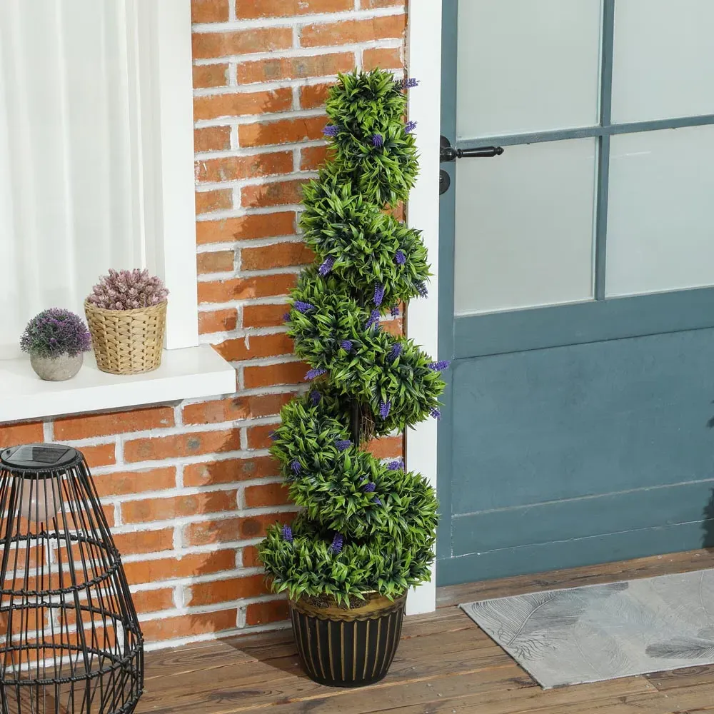 Lavender Artificial Plant in Pot 115cm 2 Pack - Blue