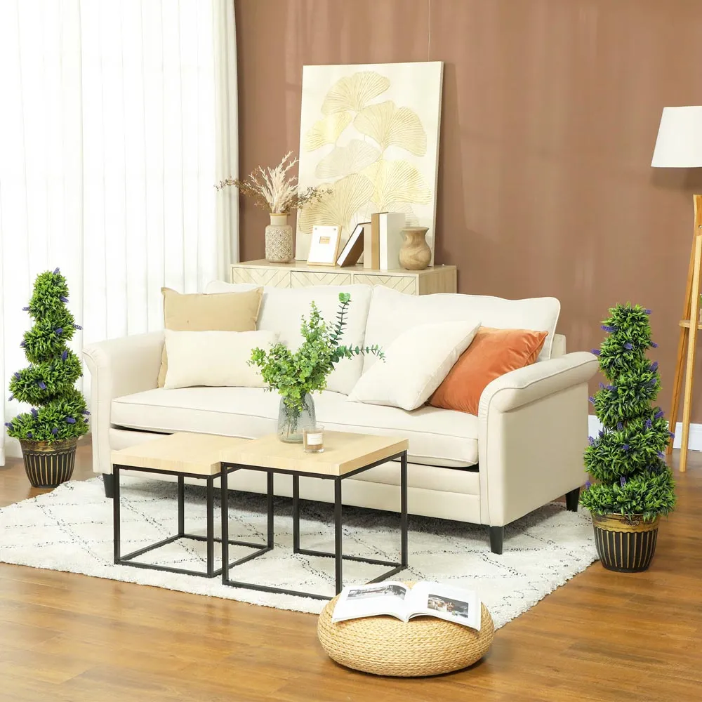 Lavender Artificial Plant in Pot 90cm 2 Pack - Blue