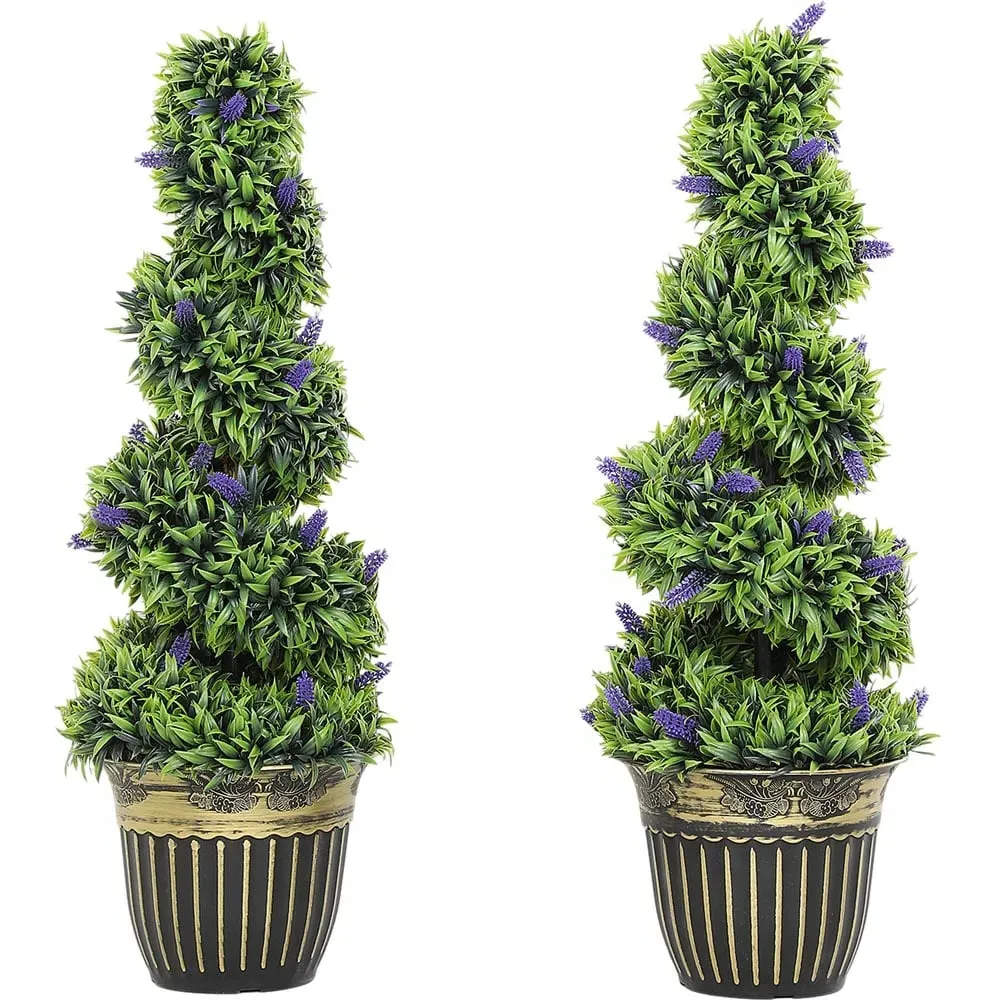 Lavender Artificial Plant in Pot 90cm 2 Pack - Blue image