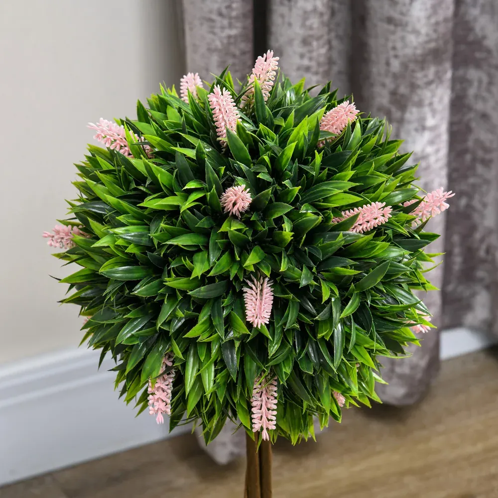 Lavender Ball Tree Artificial Plants 2 Pack - Pink