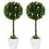 Lavender Ball Tree Artificial Plants 2 Pack - Pink