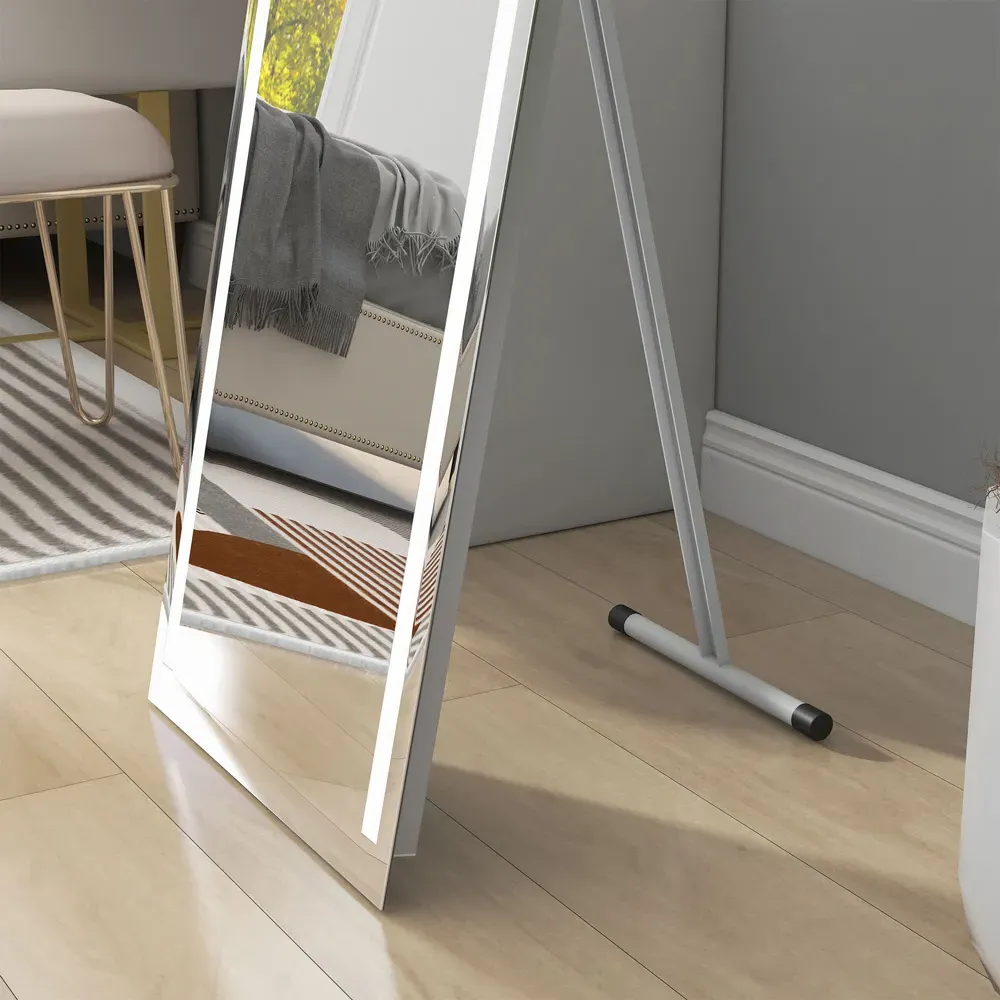 LED Standing Full Length Mirror 23W - White
