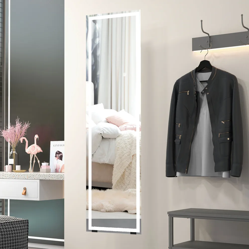 LED Standing Full Length Mirror 32W - White