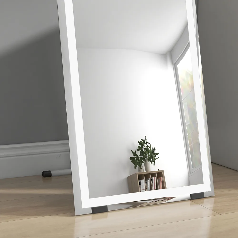 LED Standing Full Length Mirror 32W - White