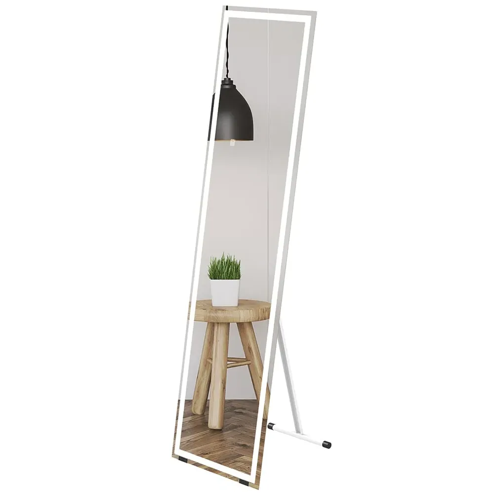 LED Standing Full Length Mirror 32W - White