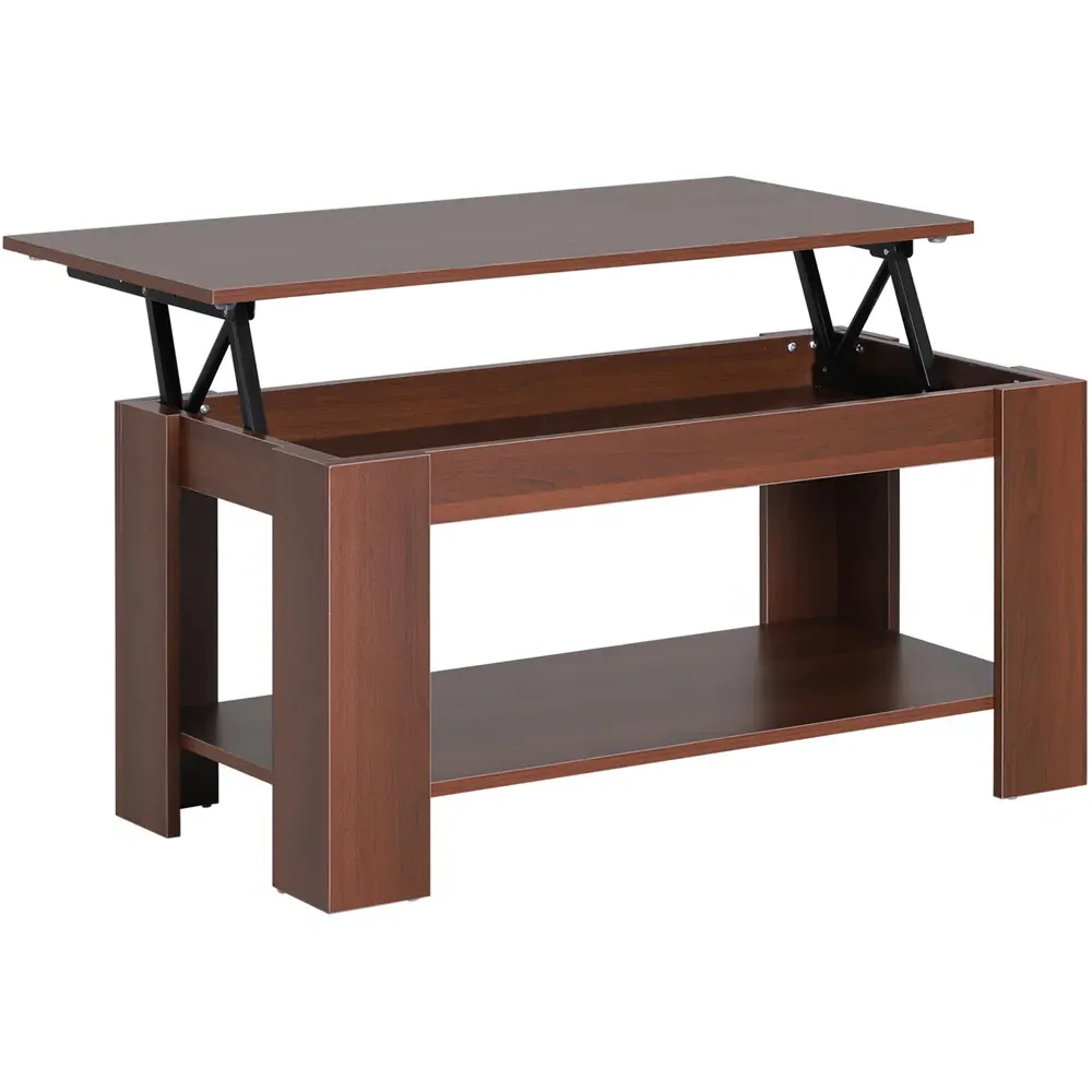 Lift Top Coffee Table with Storage - Brown