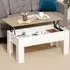 Lift Top Coffee Table with Storage - White, Brown