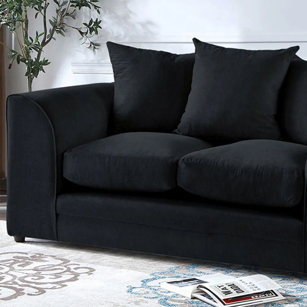 Lindol 2-Seater Sofa - Black, Cord
