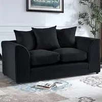 Lindol 2-Seater Sofa - Black, Cord