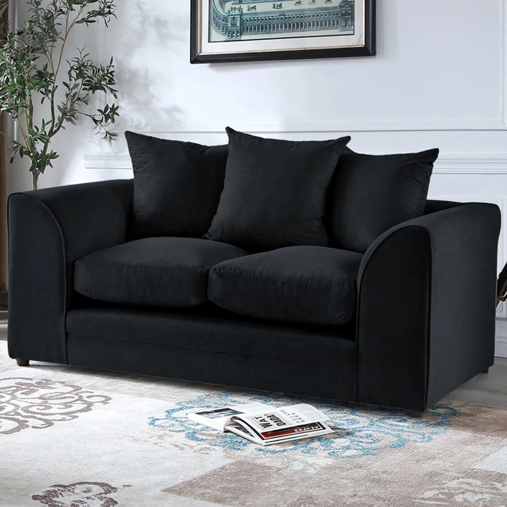 Lindol 2-Seater Sofa - Black, Cord image