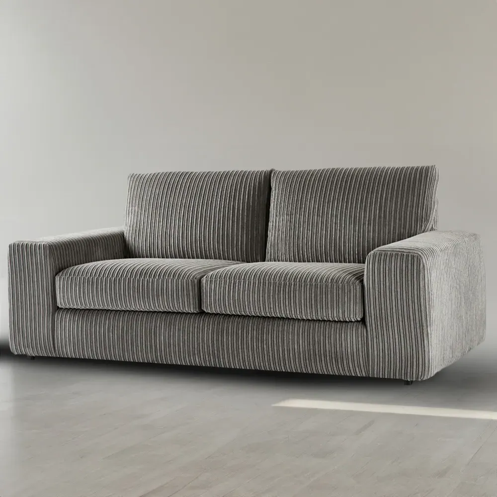Luciana 3-Seater Sofa - Grey, Jumbo Cord