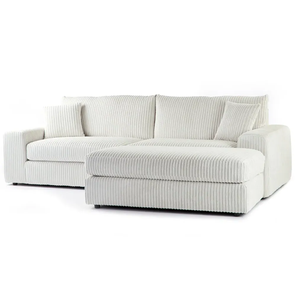 Luciana 4-Seater Corner Sofa - Cream, Jumbo Cord