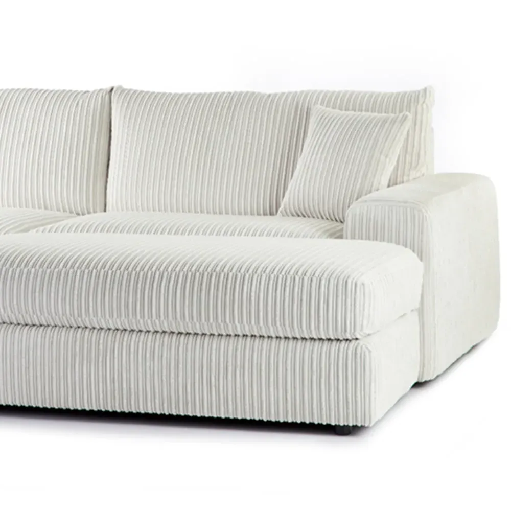 Luciana 4-Seater Corner Sofa - Cream, Jumbo Cord