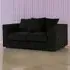 Luxor 2-Seater Sofa with Scatter Back - Black, Jumbo Cord