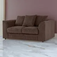 Luxor 2-Seater Sofa with Scatter Back - Brown, Jumbo Cord
