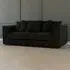 Luxor 3-Seater Sofa with Scatter Back - Black, Jumbo Cord