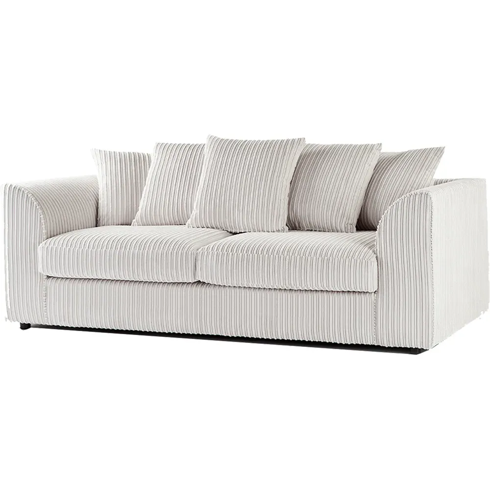 Luxor 3-Seater Sofa with Scatter Back - Cream, Jumbo Cord